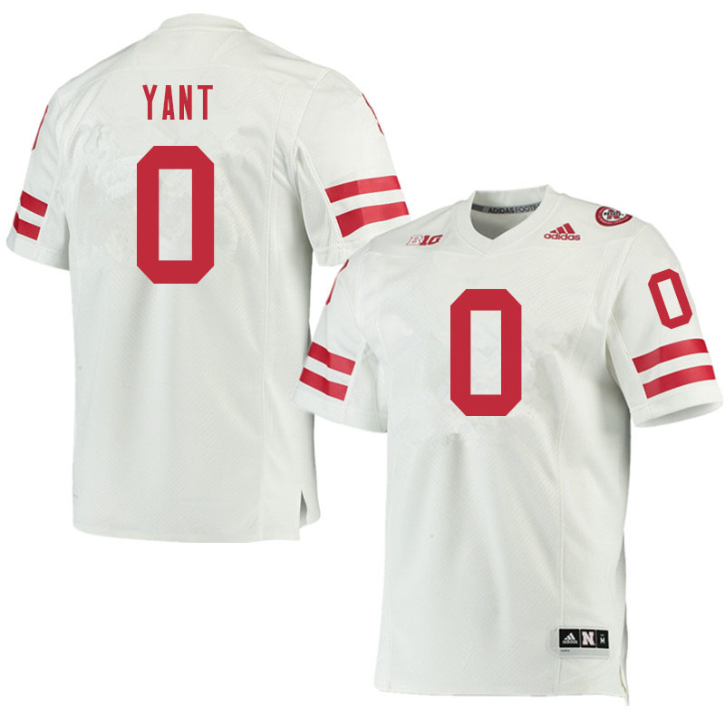 Men #0 Jaquez Yant Nebraska Cornhuskers College Football Jerseys Sale-White - Click Image to Close